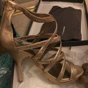 Gold Strappy Stiletto